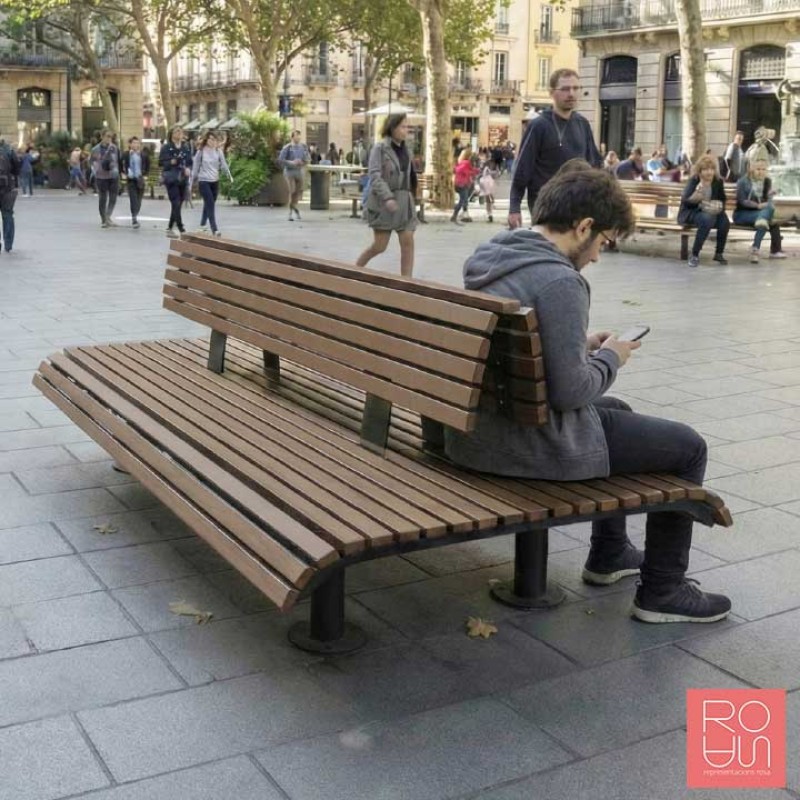 Banc Urbà Doble Florencia | Disseny Sostenible i Robust